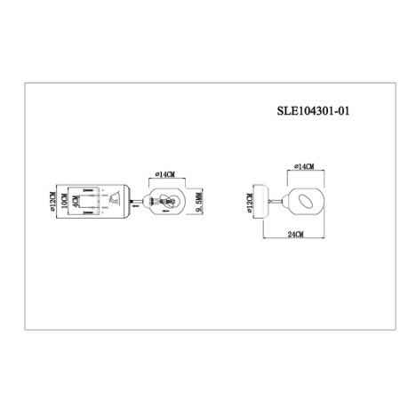 Wall lamp EVOLUCE. Sle104301-01. Lanta. 1x40 W, E14, 14x12 cm, color chromium-6