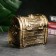 Piggy bank "chest" black with gold