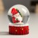 Souvenir Polystone Water Ball "Grandfather Frost with a Christmas tree" 4.5x4.5x6.5 cm