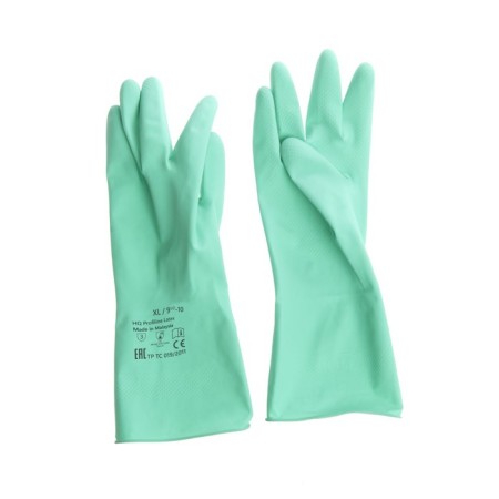 Latex reusable green gloves, size XL-2