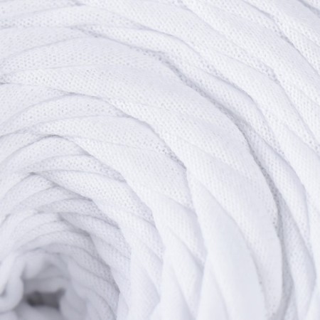 Shit-tied yarn wide 50m/160 ± 20g, thread width 7-8 mm (180 white)-2