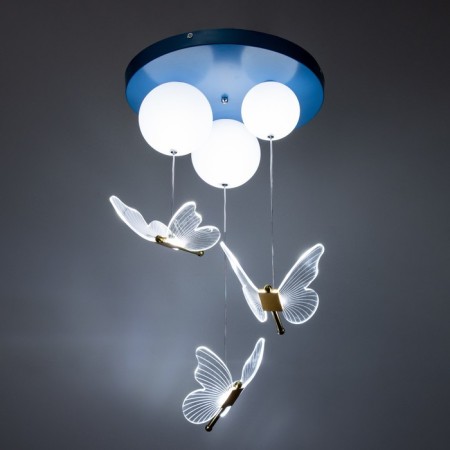 Chase "Butterflies" 3he27 40w LED Blue 40x40x60cm-4