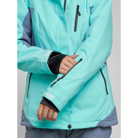 Ski costume female winter, size 42, turquoise color-8