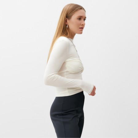 Longsliv Women's Minaku: Casual Collection Milk color, river 46-3