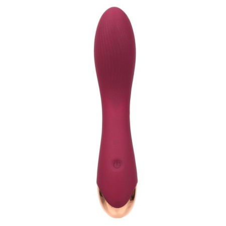 Vibrator with stimulation of the point G, 18 x3.8 cm, burgundy-1