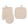 Set of kitchen Ethel, col. Beige: mittens-seging 18x26 cm, take 18x18 cm
