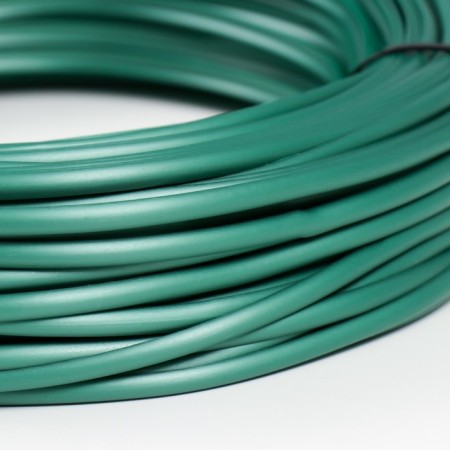 Artificial rattan is smooth 6 mm 100 m half a tub (green metallic)-2