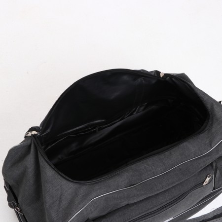 Road bag on wheels, a lightning department, with an increase, an outer pocket, the color is gray-5
