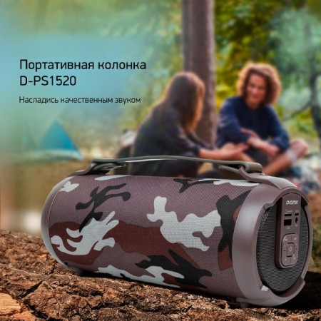 Column port. Digma D-PS1520 Camouflage/Camouflage 16W 1.0 BT 10M 1500MAH (SP1520C)-1