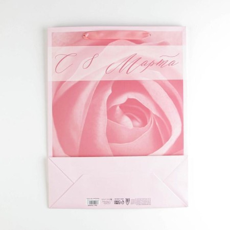 Gift package laminated, packaging, "rose", l 31 x 40 x 11.5 cm-3