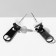Emall earrings "Lack" dog, matte black color