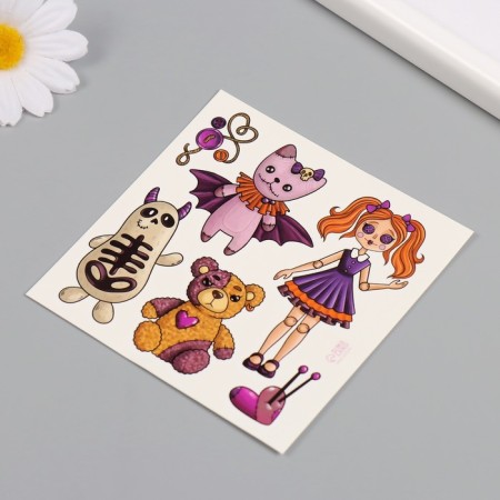 Tattoo on the body color "Toys" 10x10 cm-1