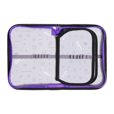 Penal 3 sections, tab inside, 140 x 210 x 40 mm, fabric, calligrata top block "Signs"-6