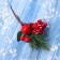 Decor "Winter Dreams" apple red viburnum, 17 cm