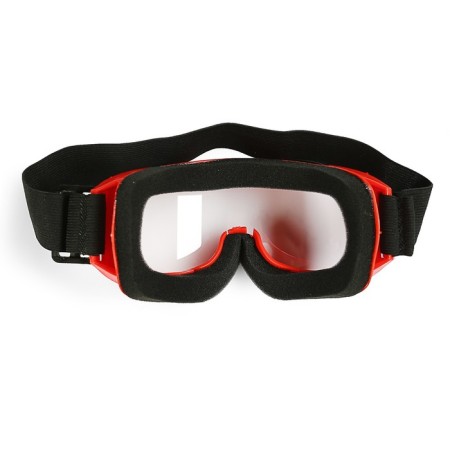 Mask glasses for motor vehicles, transparent glass, red color-1