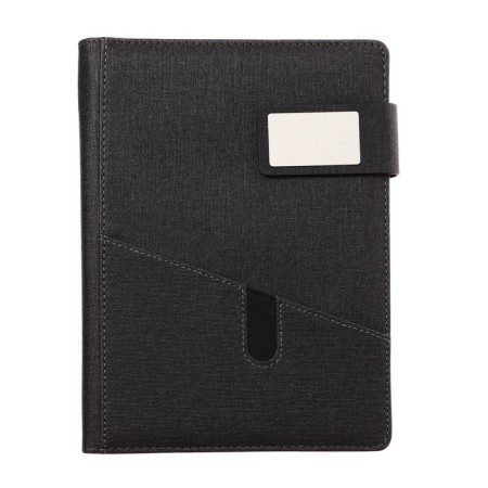 Organizer on the rings, A5 format, 90 sheets, line, with a knife, cover of the leather mix-1