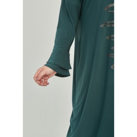 Female dress, size 66, green color-4