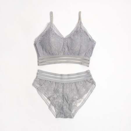 Female set (top, panties) Gray color, size 42-44