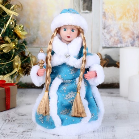 Snow Maiden "Blue fur coat, with a staff" moves 31 cm