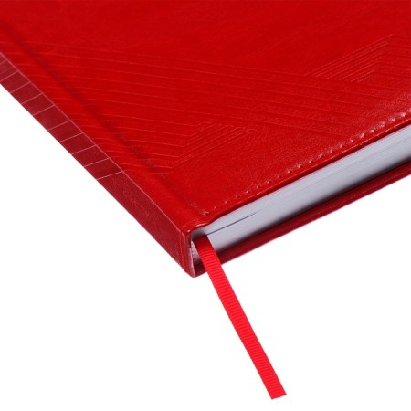 Diary of Leduced A5, 160 sheets of Escalada, solid cover of artificial leather, pancake embossing, lies, block 70g/m2, red-2