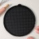 Rug perforated round share, silicone, d = 35 cm, black color
