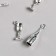 Decor for creativity Metal "wine and glass" silver set 2 pcs 2.7x0.7x0.7 cm