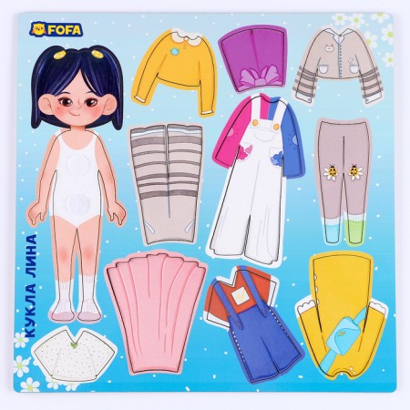 A training board with clothing on Velcro "Dressing. Lina "