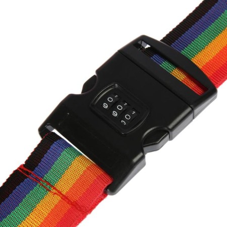 A belt for a suitcase or bags with a code lock of tundra, mix-7