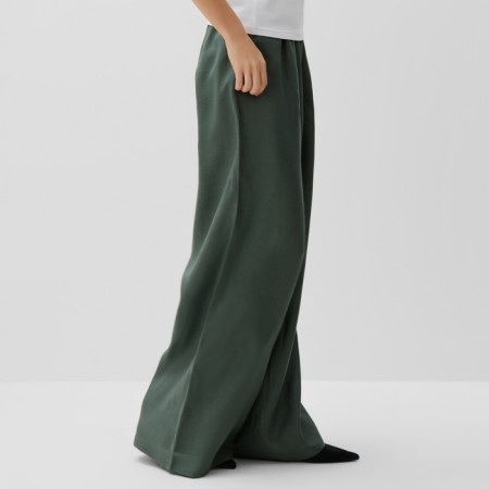 Women's pants minku: minku: safari color green, size 48-2