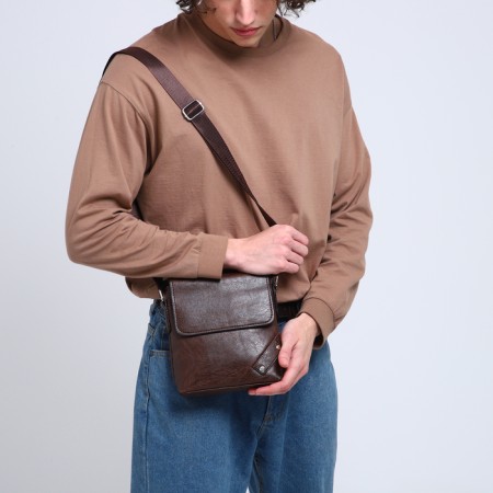 Male bag, brown color-5