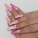 Bows, 12 pcs, with adhesive plates, ballerina, white/pink color, 12 pcs.