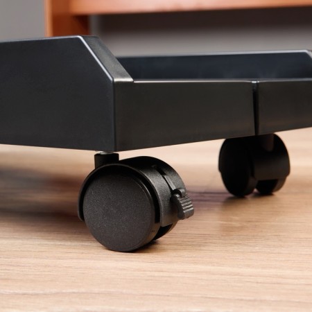 System unit stand on wheels, 20/30 - 45 cm, metal, plastic, black-4