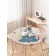 The tablecloth “Gnomes decorate the Christmas tree”, round, oxford, elastic band, size 120x120 cm, diameter 75-100 cm