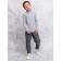 Batik turtleneck for a boy, height 116 cm, color gray melange