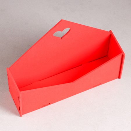 Kashpo wooden 21 × 6 × 18 cm envelope "Good heart", red give beautifully-3