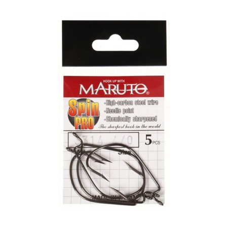 Offset hooks Maruto, series Spin Pro 3314, BN color, No. 4/0, 5 pcs.