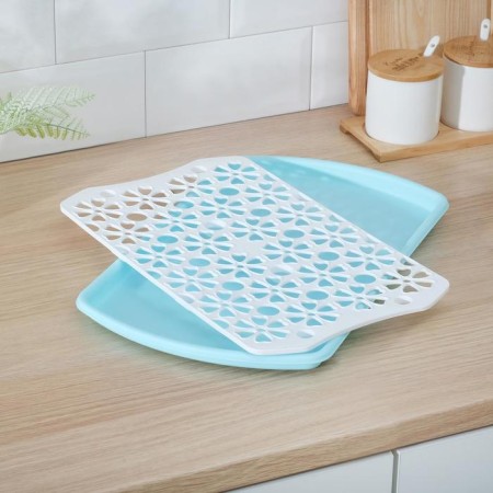 Battle with a liner for drying dishes, 40 × 24 cm, color mix-2