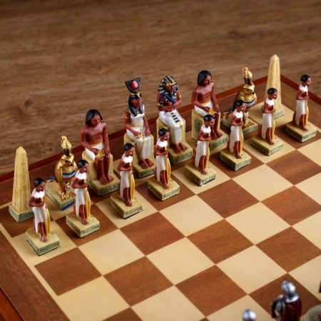 Chess souvenir "Battle for Egypt", h king-8 cm, pawns-6 cm, 36 x 36 cm-3