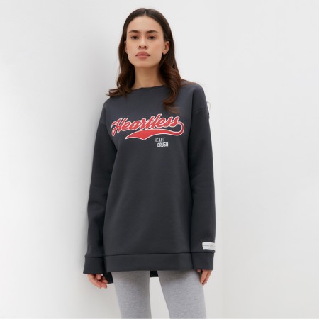 Lenced Women's sweatshirt with the basis of Mist Cozy Style, graphite, size 44-2