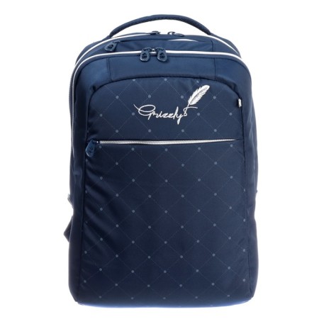 Youth backpack 40 x 28 x 16 cm, Grizzly, ergonomic back, laptop compartment, blue-2