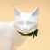 Collar + bow with deer + New Year's suspension "Christmas tree", 30 x 1 cm, kapron, green