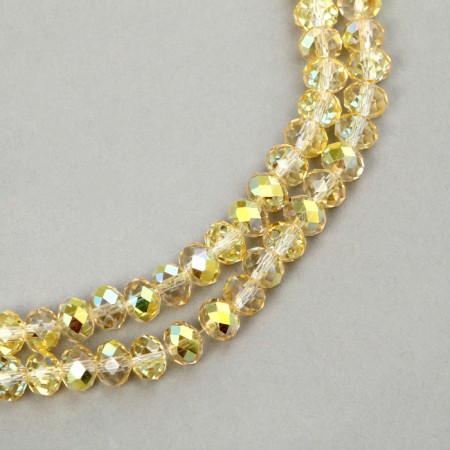 Glass beads, set 72 pcs., Size 1 pc. - 8 mm, gold color