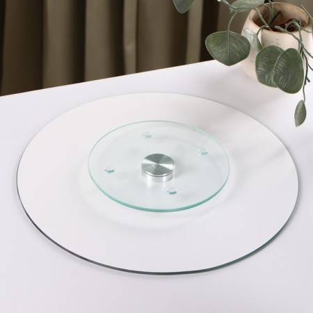 Glass stand for the cake rotating shares "Muffin", D = 32 cm ㅤ-3