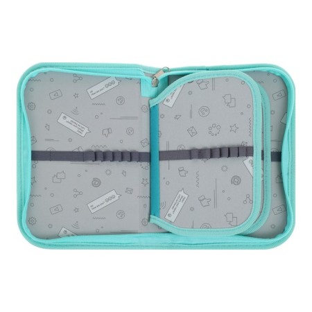 Penal 3 sections, tab inside, 140 x 210 x 40 mm, fabric, calligrata top block "Hedgehog"-3