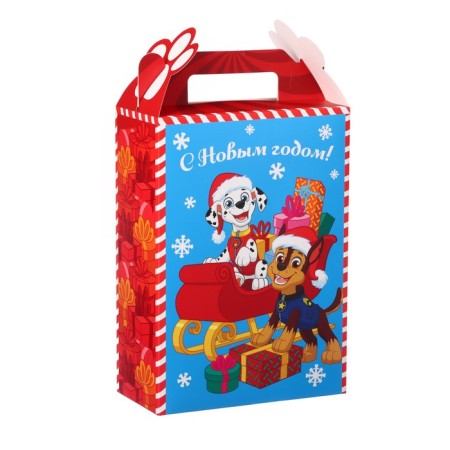 Folding box, New Year's "Happy New Year", 20 x 33 x 10 cm, puppy patrol-2