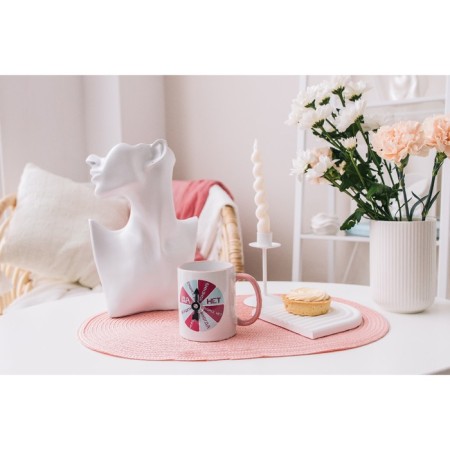 Mug ceramic share Twist, 350 ml, 12 × 8 × 9.5 cm, white color-9