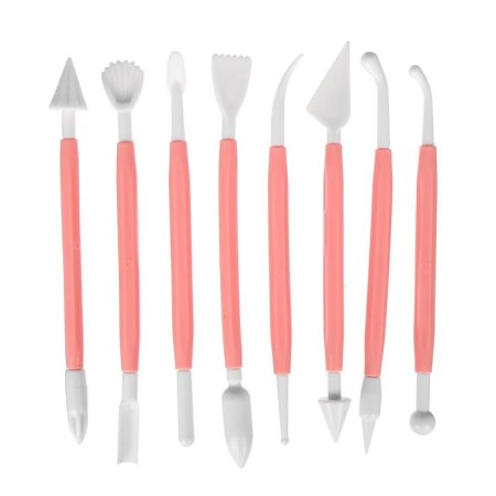 Set of glasses for modeling clay, plasticine, plastic, 8 pieces, mix-2