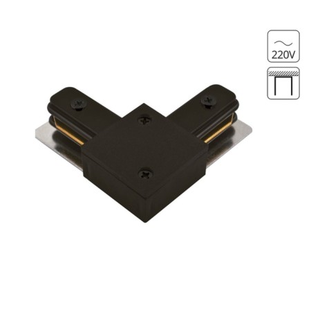 Connector for the ARTE LAMP Track Accessories A120206l, 7x7x2 cm, black