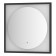 Mirror in a baguette frame with LED backlight 12 W, 60x60 cm, IR - switch, warm white light, black