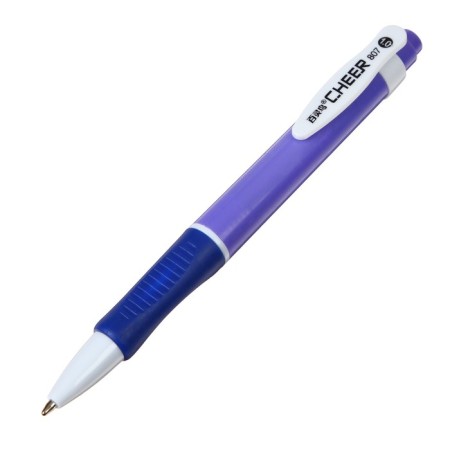Automatic ballpoint pen 1.0 mm blue, with a rubber holder, Mix case-1